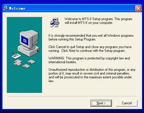 Shanghai Mitsubishi Elevator MTS-II Software Installation Instructions