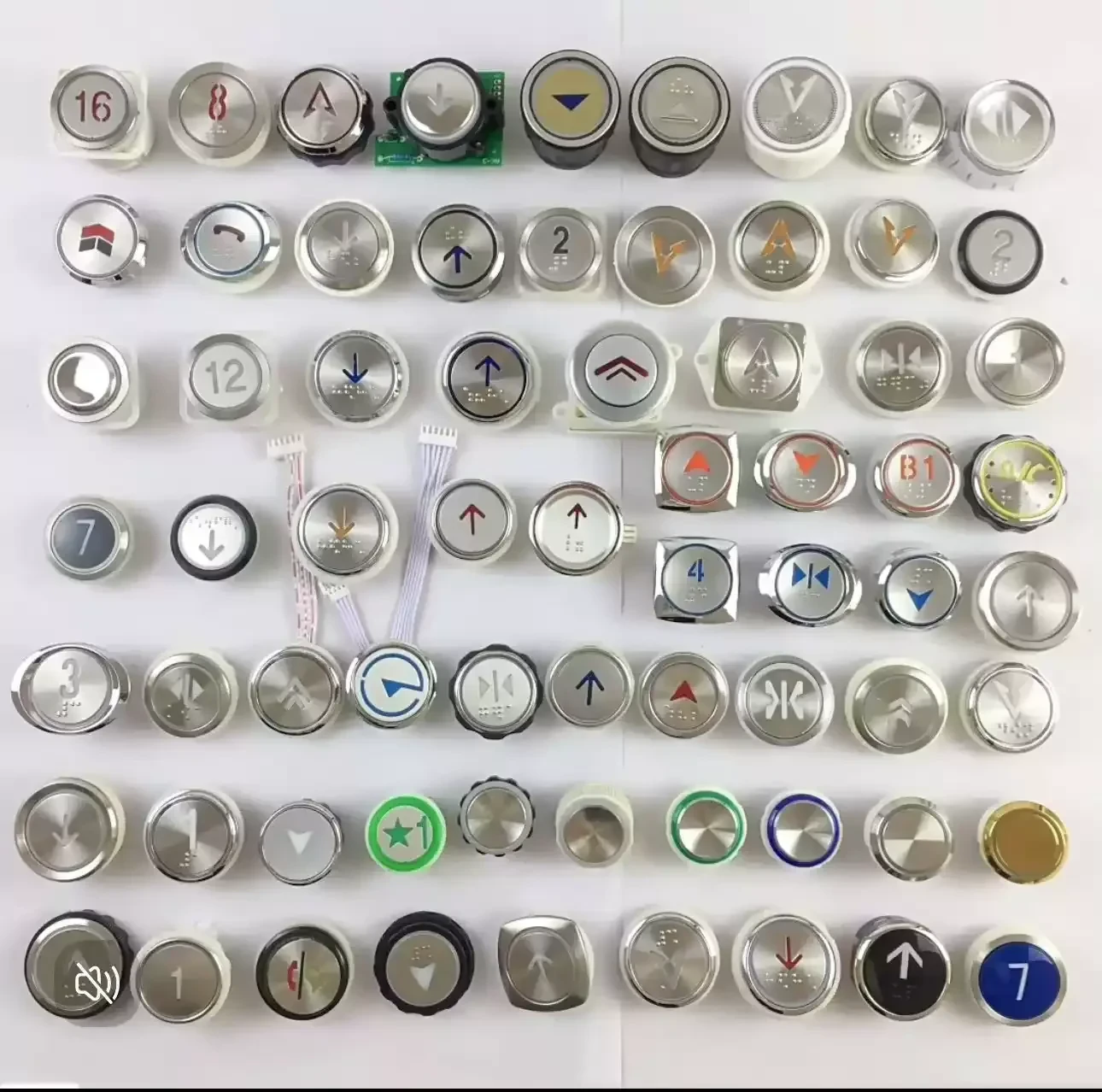 elevator button components exploded view