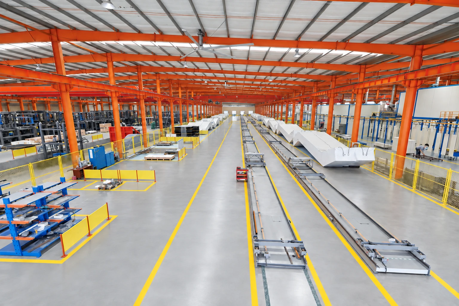 Escalator production hall